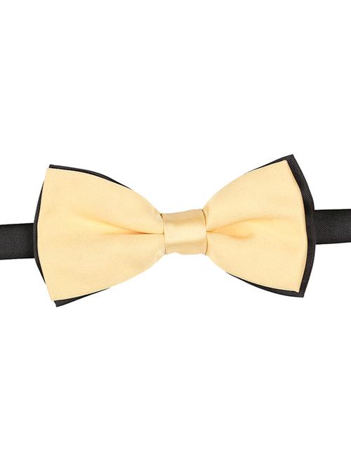 yellow micro fiber bow tie - 15160584 - Very Small Image - 1