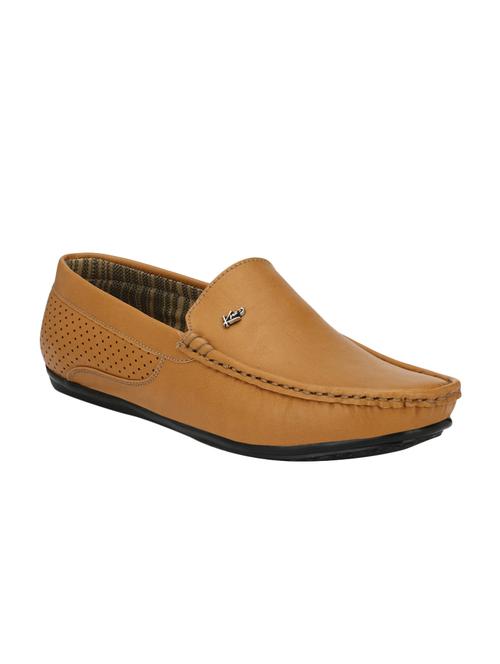 tan leatherette slip on loafer - 15166560 - Very Small Image - 1
