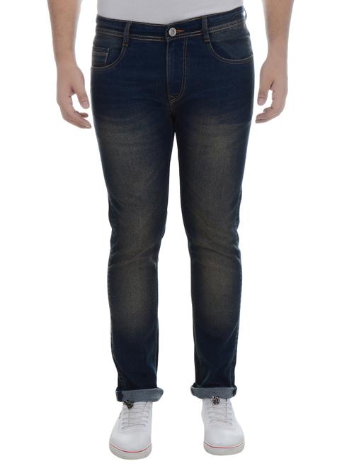blue cotton washed jeans - 15168046 - Very Small Image - 1
