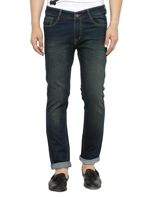 blue cotton washed jeans - 15168064 - Very Small Image - 1