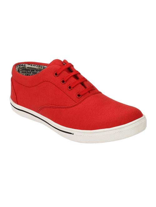 red canvas lace up sneaker - 15173372 - Very Small Image - 1