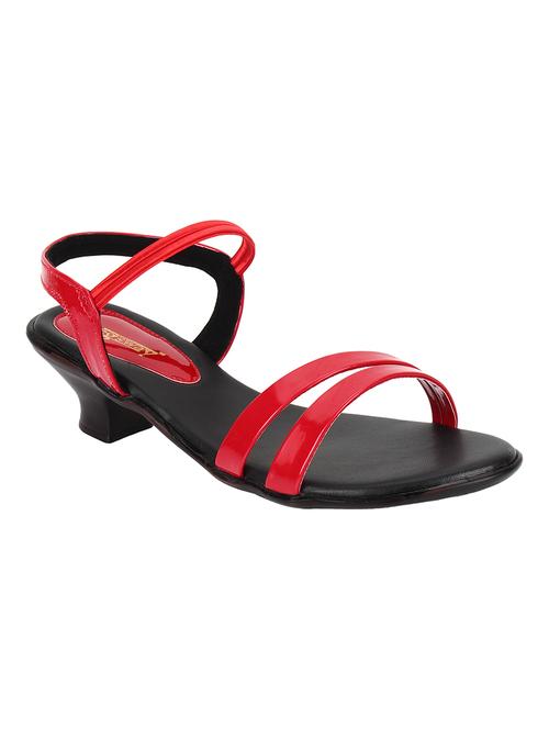 red pvc back strap sandals - 15191171 - Very Small Image - 1