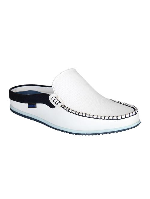 white leatherette slip on loafer - 15206240 - Very Small Image - 1