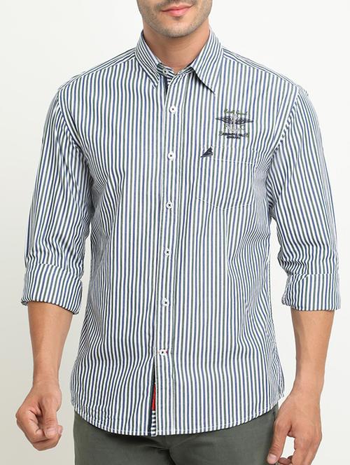 blue cotton casual shirt - 15218103 - Very Small Image - 1