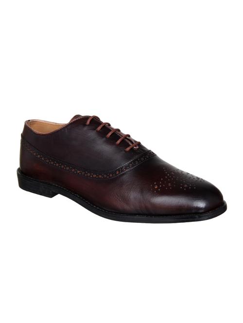 brown leather lace-up oxford - 15222592 - Very Small Image - 1