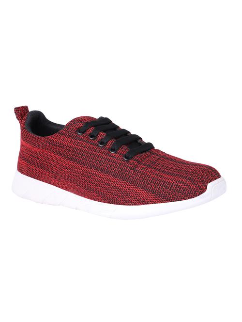 maroon mesh lace up sport shoes - 15227241 - Very Small Image - 1