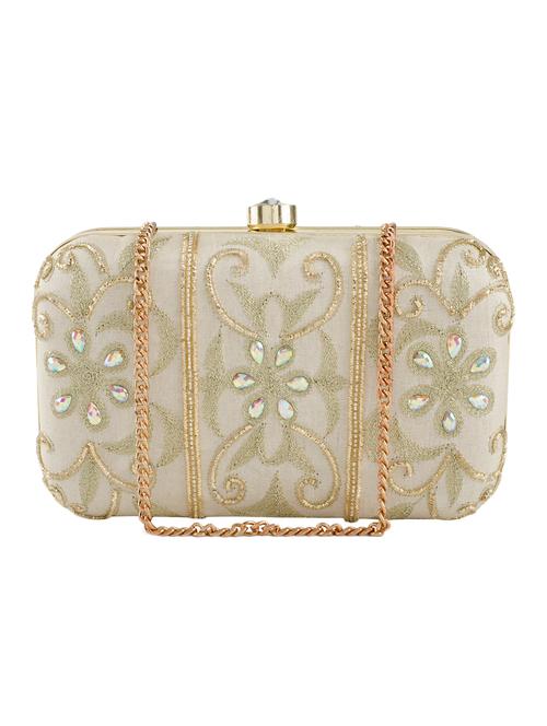 beige suede box clutch - 15227352 - Very Small Image - 1
