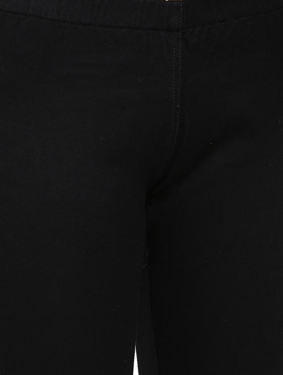 black solid cotton jeggings - 15227588 - Zoom Image - 4
