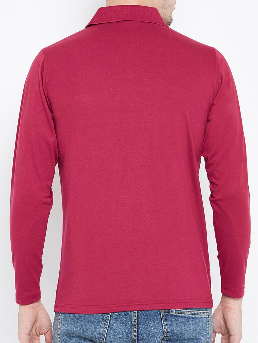 men pink solid regular fit polo t-shirt - 15230742 - Zoom Image - 2