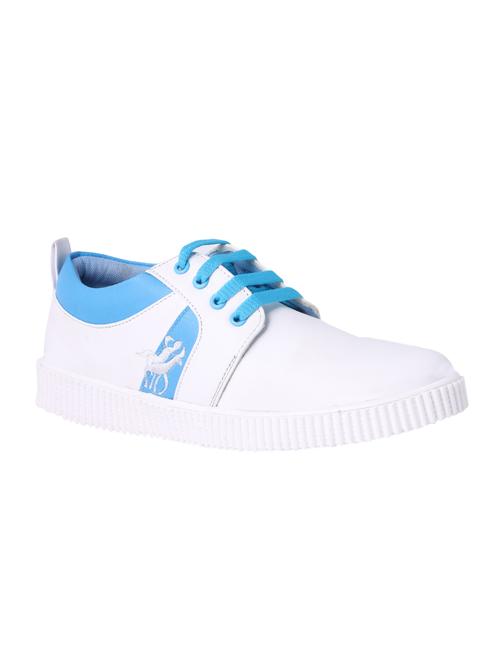 white leatherette lace up sneaker - 15237685 - Very Small Image - 1