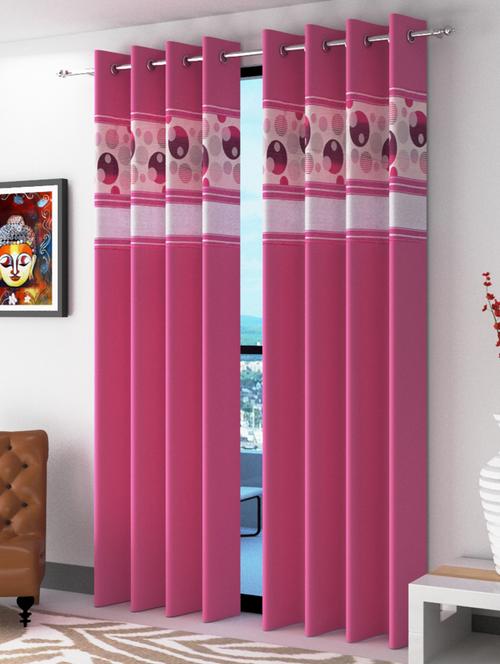 polyester set of 2 window curtains - 4x5 feet - 15239799 - Very Small Image - 1