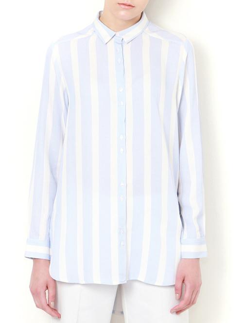 broad striped pleated back shirt - 15241692 - Very Small Image - 1