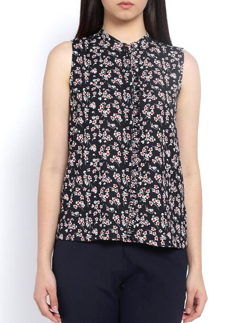 Floral Ruffle Detail Top - 15241835 - Very Small Image - 1