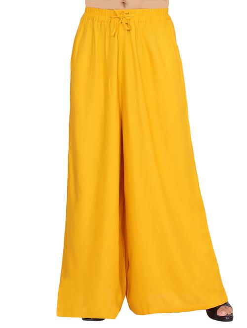 yellow flared palazzo - 15242179 - Very Small Image - 1