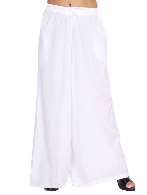 White Flared Palazzo - 15242180 - Very Small Image - 1