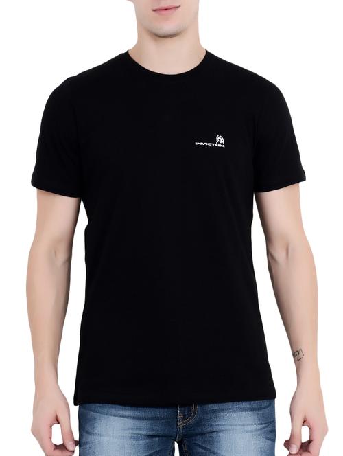 Black Cotton T-shirt - 15252931 - Very Small Image - 1