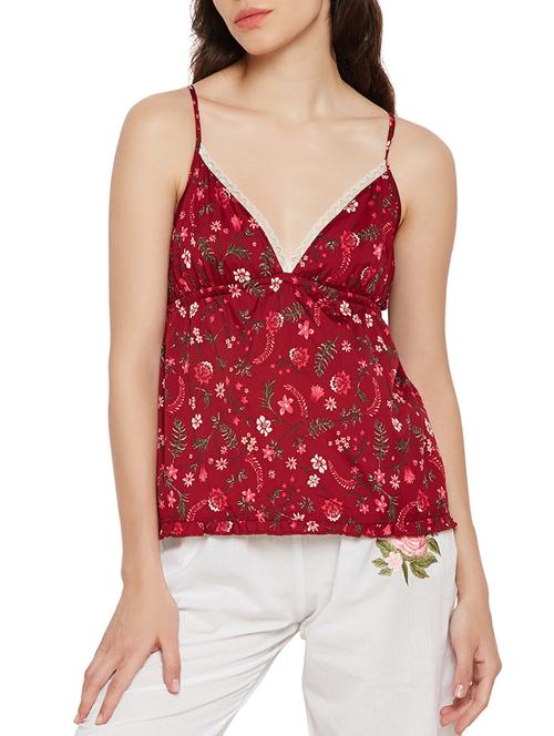 plunged neck floral empire top - 15260764 - Very Small Image - 1