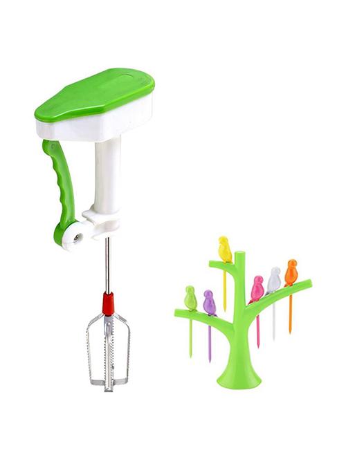 1 pc powerfree hand blander + 1 pc fruit fork spoon - 15300863 - Very Small Image - 1