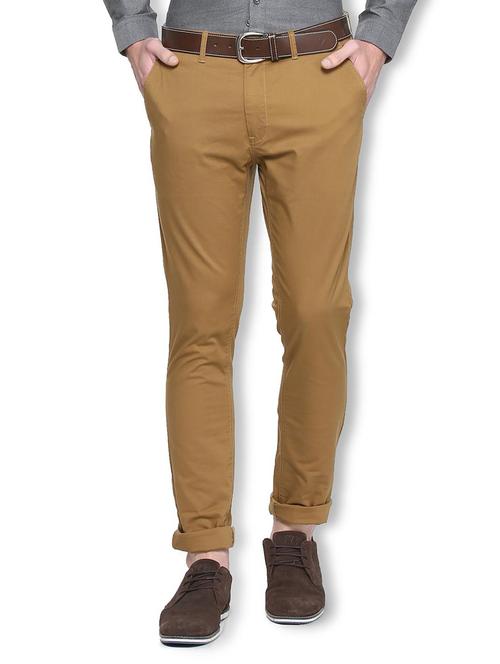 brown cotton chinos - 15311567 - Very Small Image - 1