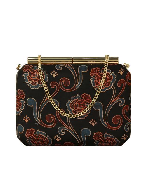 black silk box  clutch - 15337131 - Very Small Image - 1