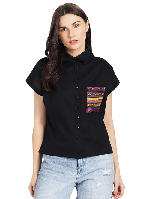 printed patch pocket detail shirt - 15337255 - Very Small Image - 1