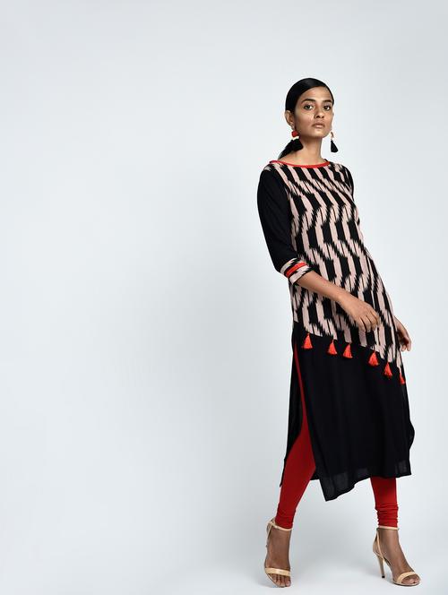 straight tassels kurta - 15337900 - Very Small Image - 1