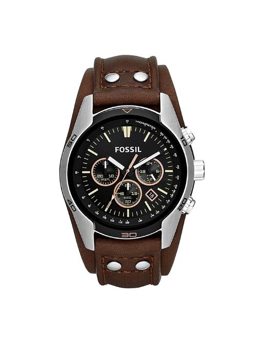 fossil chronograph black dial mens watch - ch2891 - 15348327 - Very Small Image - 1