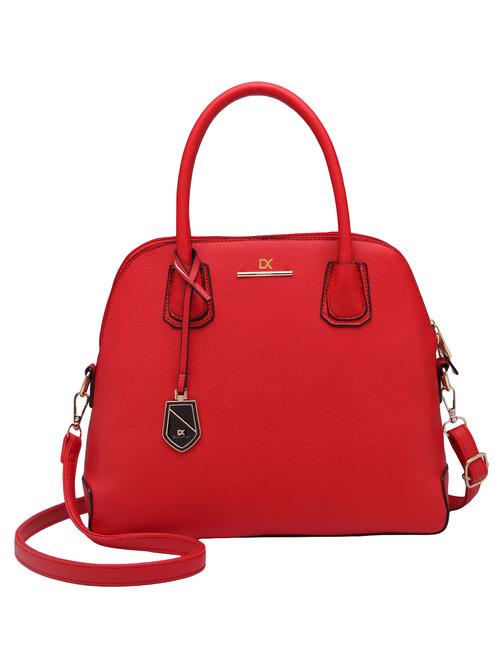 red leatherette (pu) handbag - 15350454 - Very Small Image - 1