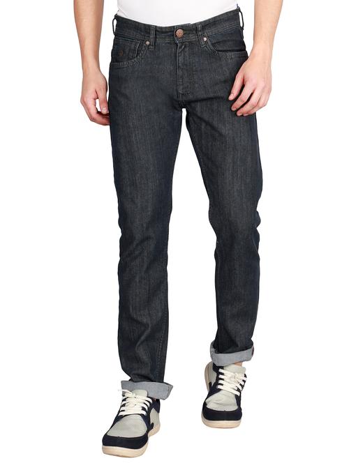 dark blue cotton plain jeans - 15359794 - Very Small Image - 1