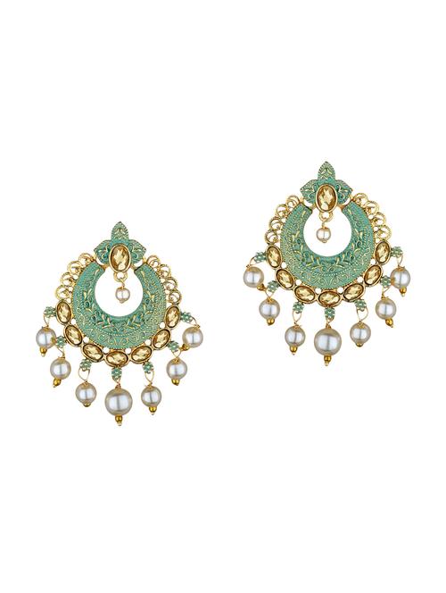 gold metal drop earring - 15363220 - Very Small Image - 1