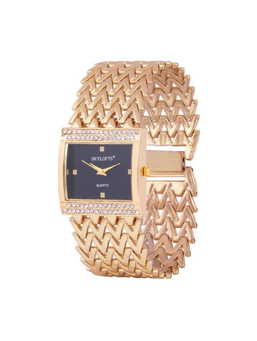 skylofts 18k gold plated metallic strap bracelet women watch - 15371124 - Very Small Image - 1