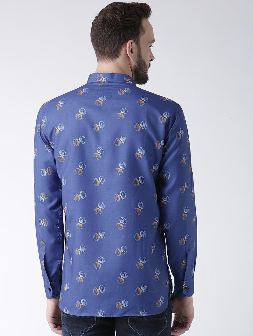 blue cotton short kurta - 15384246 - Standard Image - 2