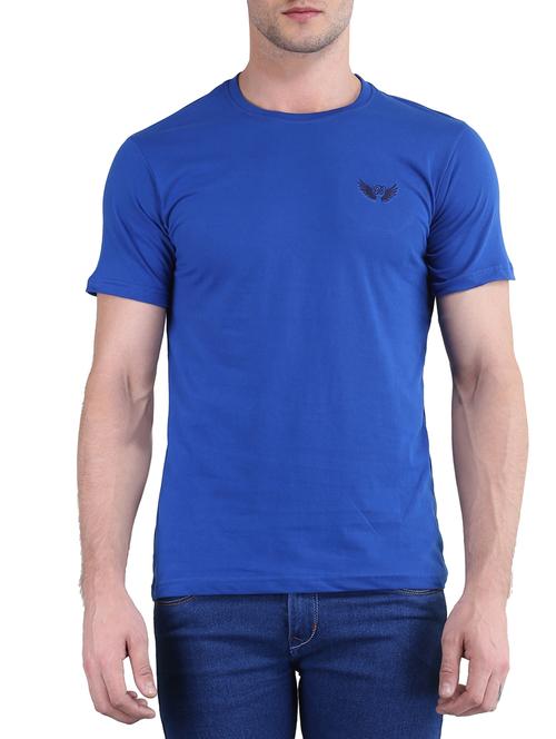 Blue Cotton T-shirt - 15386856 - Very Small Image - 1