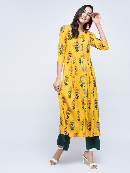 flared printed kurta - 15395374 - Very Small Image - 1