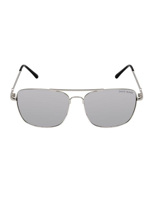 david blake silver rectangular gradient, uv protected, mirrored sunglass - 15396034 - Very Small Image - 1