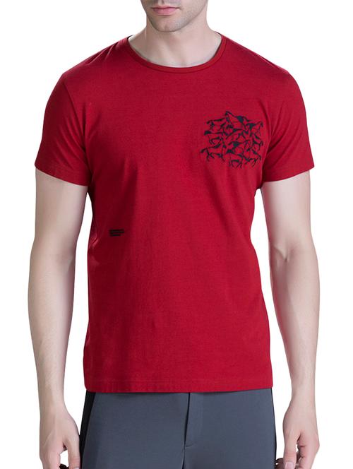 red cotton t-shirt - 15414598 - Very Small Image - 1