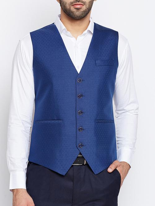 blue polyester waist coat - 15421631 - Very Small Image - 1