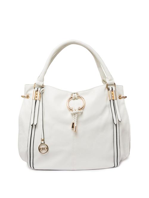 white leatherette (pu) handbag - 15465488 - Very Small Image - 1