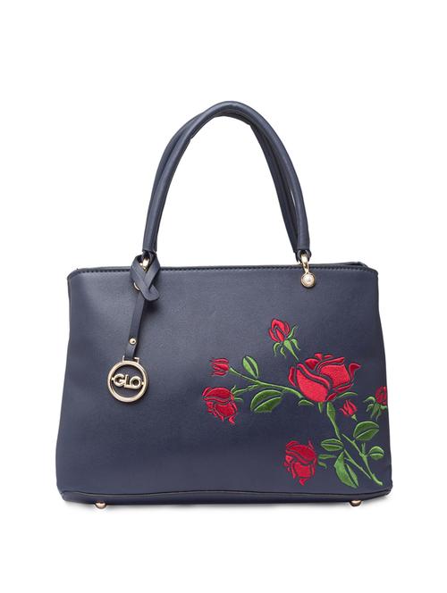blue leatherette (pu) handbag - 15465503 - Very Small Image - 1
