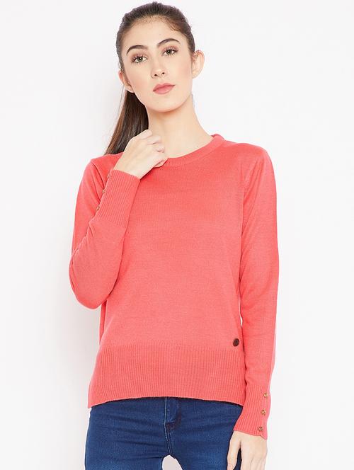 button detail knitted pullover - 15476460 - Very Small Image - 1