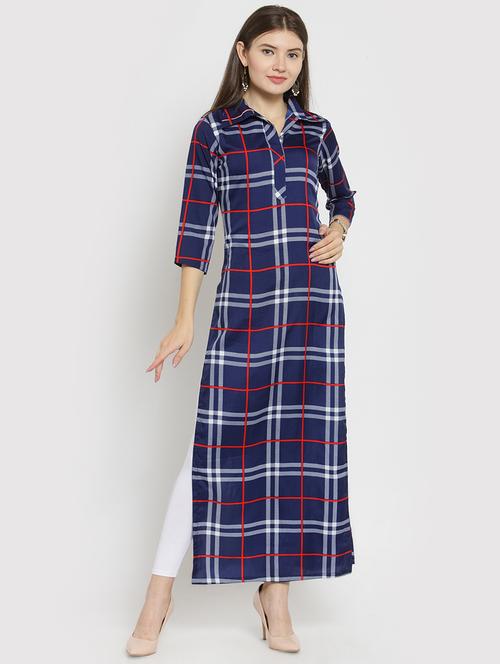 women's straight kurta - 15515833 - Standard Image - 0