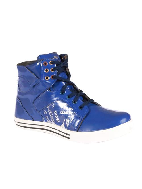 Blue Patent Leather Lace Up Sneakers - 15518071 - Very Small Image - 1