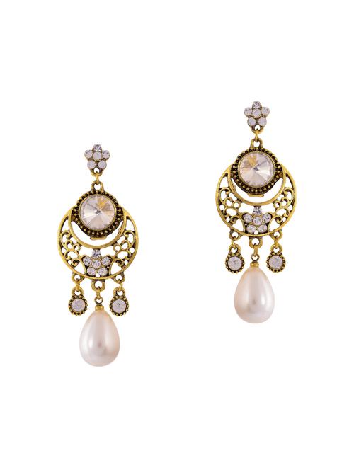gold tone stone earrings - 15521832 - Very Small Image - 1
