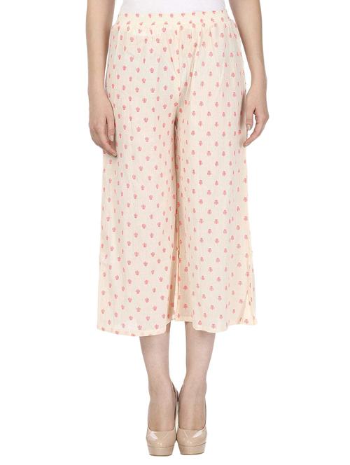 women printed mid rise culottes - 15537340 -  Standard Image - 0