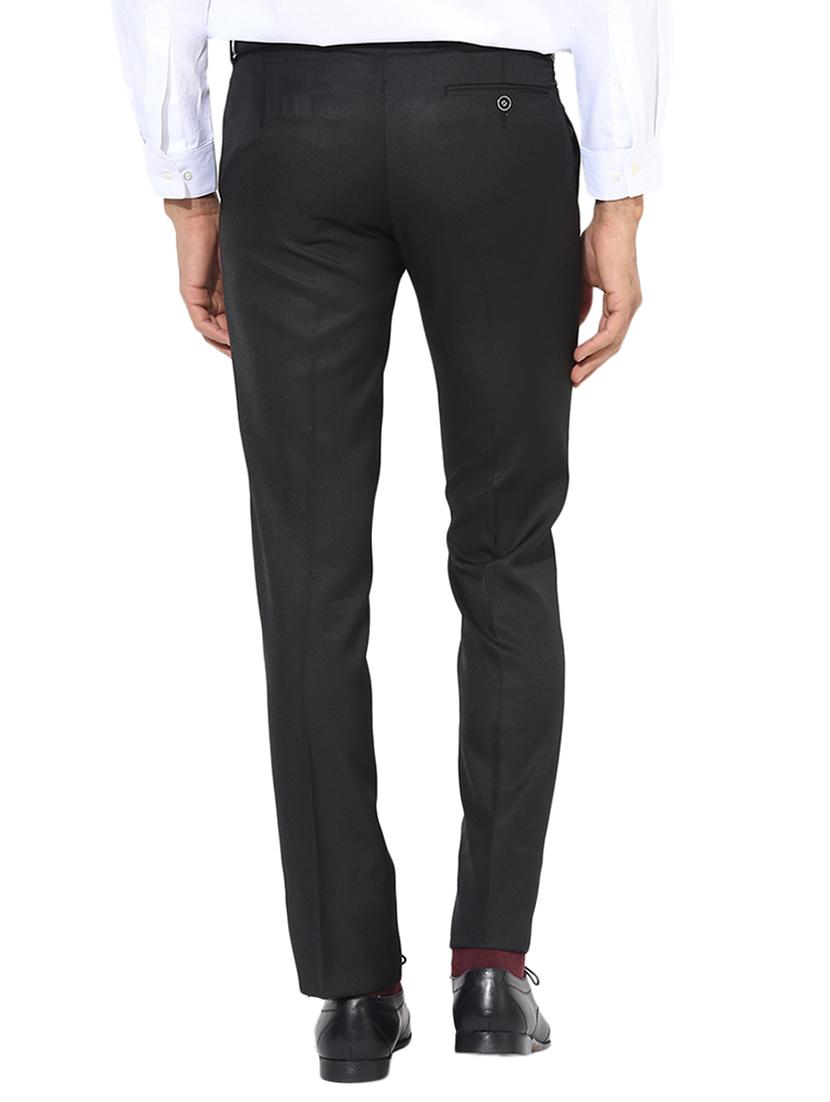 black polyester blend flat front formal trouser - 15569410 - Zoom Image - 2
