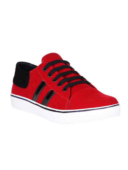 red velvet lace up sneakers - 15615522 - Very Small Image - 1