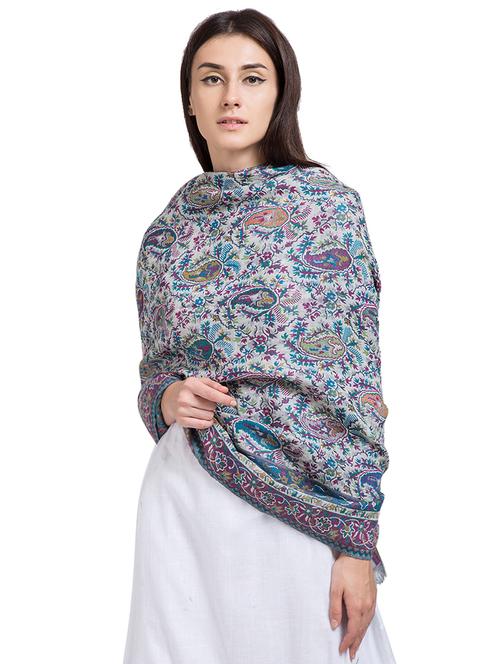 Paisley Woolen Shawl - 15630220 - Very Small Image - 1