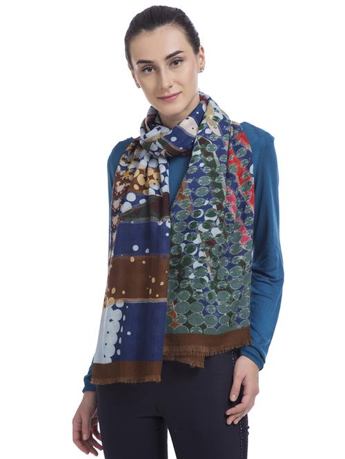 printed wool others shawl - 15630226 - Very Small Image - 1