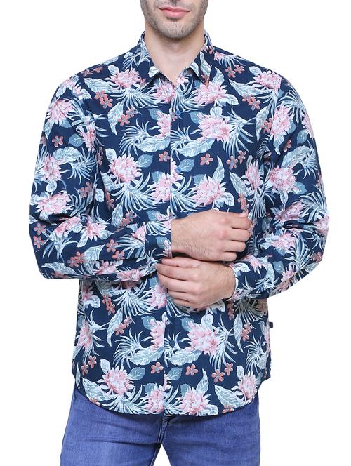 blue cotton casual shirt - 15643376 - Very Small Image - 1