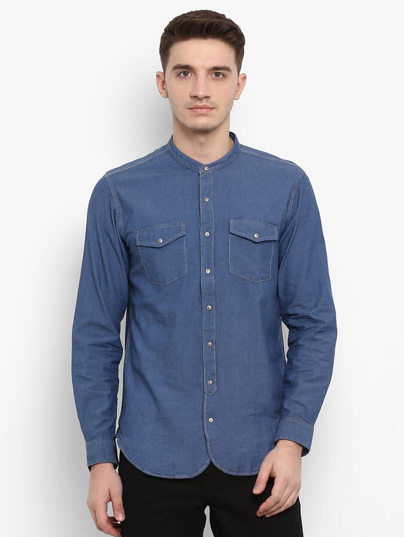 mens solid casual shirt - 15648657 -  Zoom Image - 0